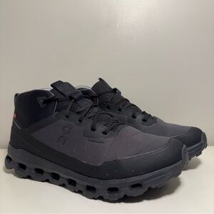 On Cloudroam Waterproof Sneaker Boot Black Eclipse Women's Size 10 Athletic Hike